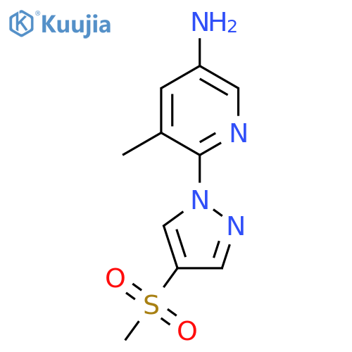 6-(4-methanesulfonyl-1H-pyrazol-1-yl)-5-methylpyridin-3-amine structure