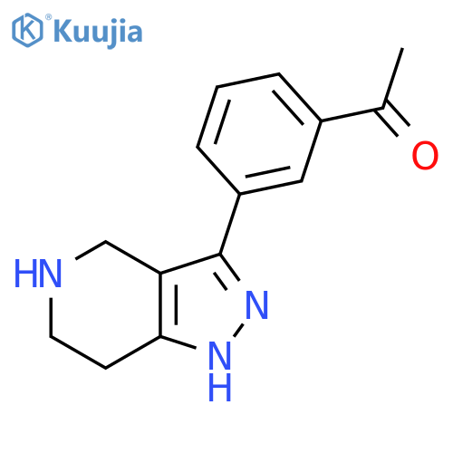 1-(3-{2H,4H,5H,6H,7H-pyrazolo[4,3-c]pyridin-3-yl}phenyl)ethan-1-one structure