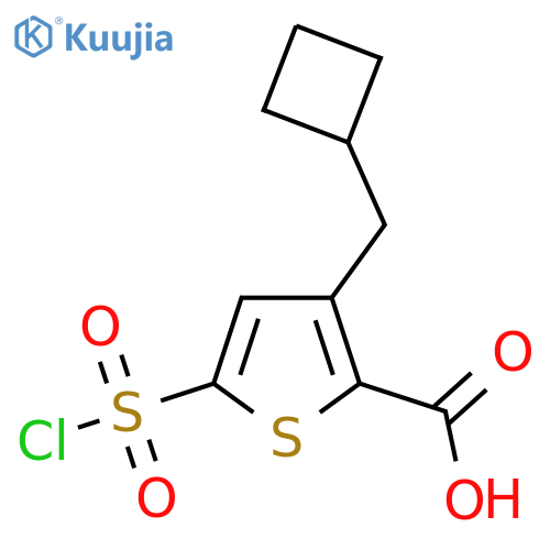 5-(Chlorosulfonyl)-3-(cyclobutylmethyl)thiophene-2-carboxylic acid structure