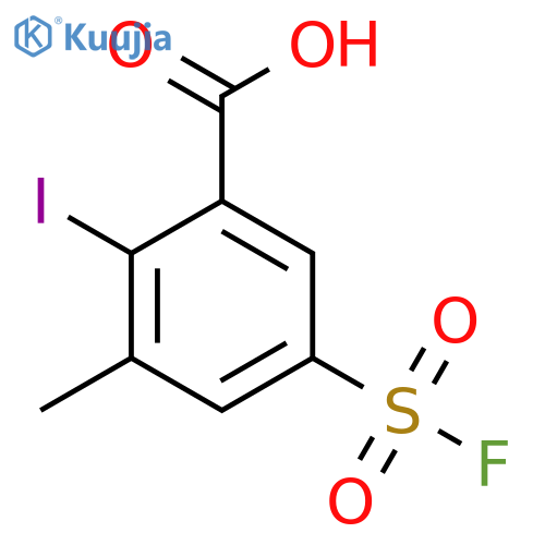 5-(Fluorosulfonyl)-2-iodo-3-methylbenzoic acid structure