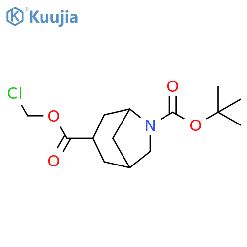 6-Azabicyclo[3.2.1]octane-3,6-dicarboxylic acid, 3-(chloromethyl) 6-(1,1-dimethylethyl) ester structure