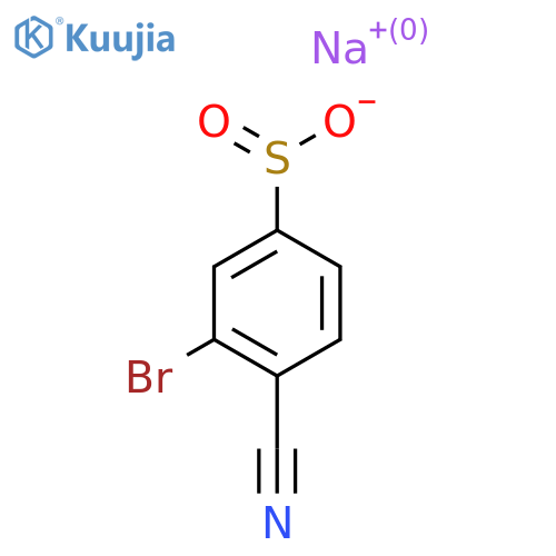 Sodium 3-bromo-4-cyanobenzene-1-sulfinate structure