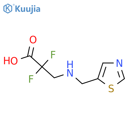 Propanoic acid, 2,2-difluoro-3-[(5-thiazolylmethyl)amino]- structure