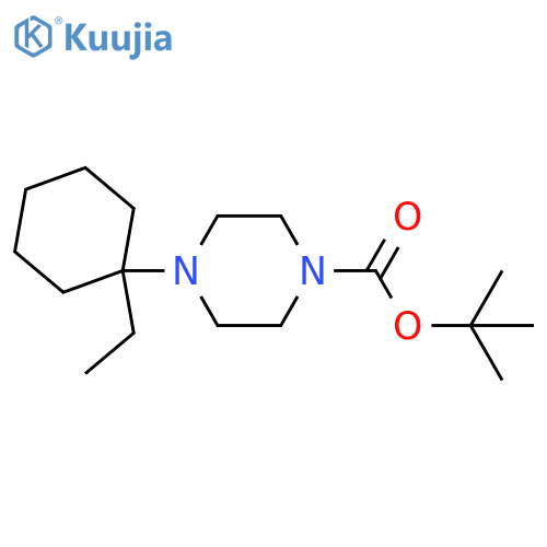 Tert-butyl 4-(1-ethylcyclohexyl)piperazine-1-carboxylate structure