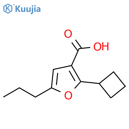 3-Furancarboxylic acid, 2-cyclobutyl-5-propyl- structure