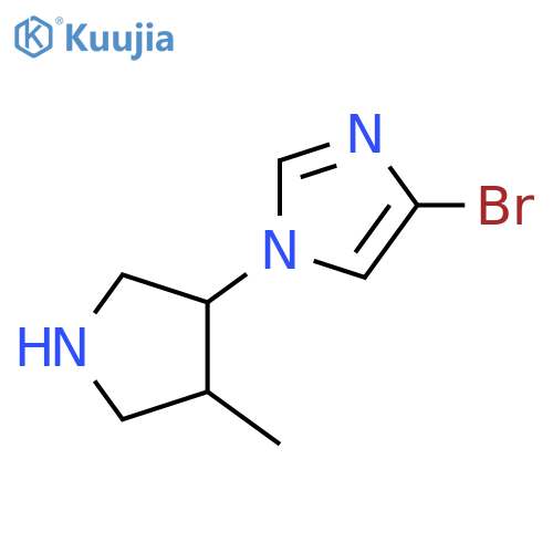 1H-Imidazole, 4-bromo-1-(4-methyl-3-pyrrolidinyl)- structure
