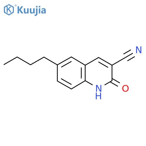 6-Butyl-2-hydroxyquinoline-3-carbonitrile structure