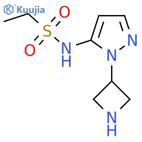 N-1-(azetidin-3-yl)-1H-pyrazol-5-ylethane-1-sulfonamide structure