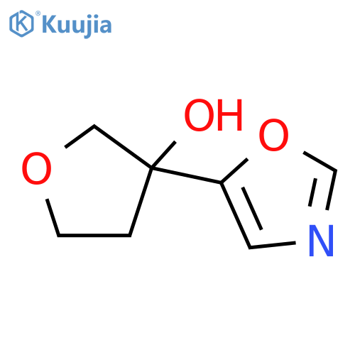 3-Furanol, tetrahydro-3-(5-oxazolyl)- structure