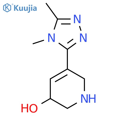 5-(dimethyl-4H-1,2,4-triazol-3-yl)-1,2,3,6-tetrahydropyridin-3-ol structure