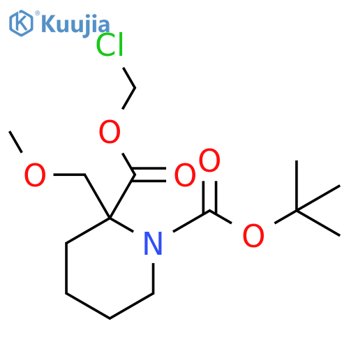 1,2-Piperidinedicarboxylic acid, 2-(methoxymethyl)-, 2-(chloromethyl) 1-(1,1-dimethylethyl) ester structure