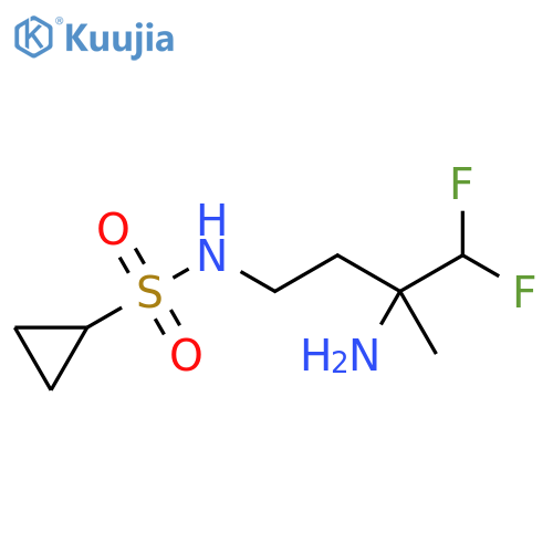 Cyclopropanesulfonamide, N-(3-amino-4,4-difluoro-3-methylbutyl)- structure