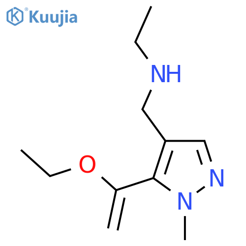 {[5-(1-ethoxyethenyl)-1-methyl-1H-pyrazol-4-yl]methyl}(ethyl)amine structure