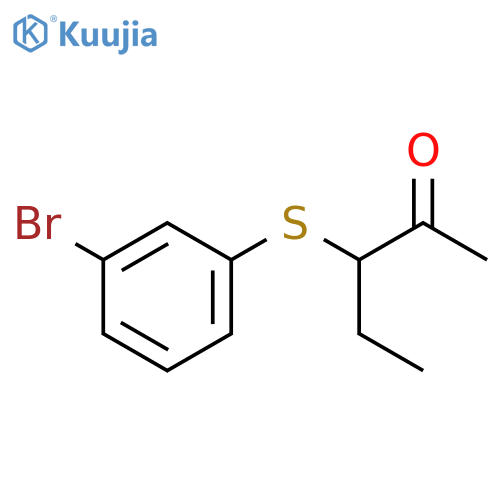 2-Pentanone, 3-[(3-bromophenyl)thio]- structure