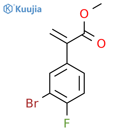 Benzeneacetic acid, 3-bromo-4-fluoro-α-methylene-, methyl ester structure