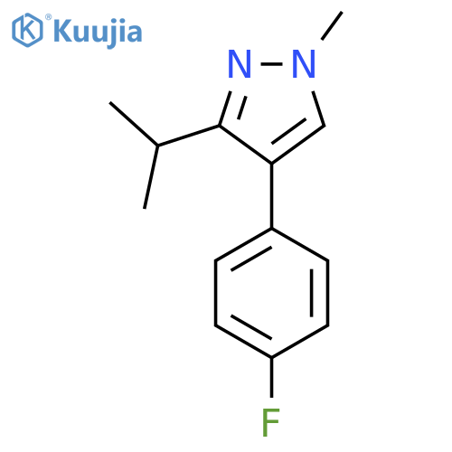 4-(4-fluorophenyl)-1-methyl-3-(propan-2-yl)-1H-pyrazole structure