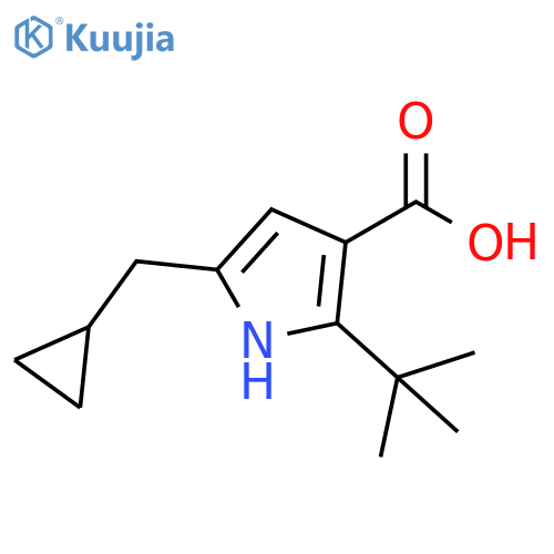 1H-Pyrrole-3-carboxylic acid, 5-(cyclopropylmethyl)-2-(1,1-dimethylethyl)- structure