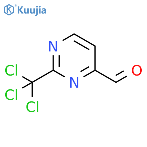 4-Pyrimidinecarboxaldehyde, 2-(trichloromethyl)- structure