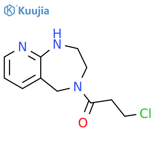 1-Propanone, 3-chloro-1-(1,2,3,5-tetrahydro-4H-pyrido[2,3-e]-1,4-diazepin-4-yl)- structure