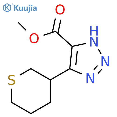 1H-1,2,3-Triazole-5-carboxylic acid, 4-(tetrahydro-2H-thiopyran-3-yl)-, methyl ester structure