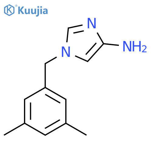 1-[(3,5-dimethylphenyl)methyl]-1H-imidazol-4-amine structure
