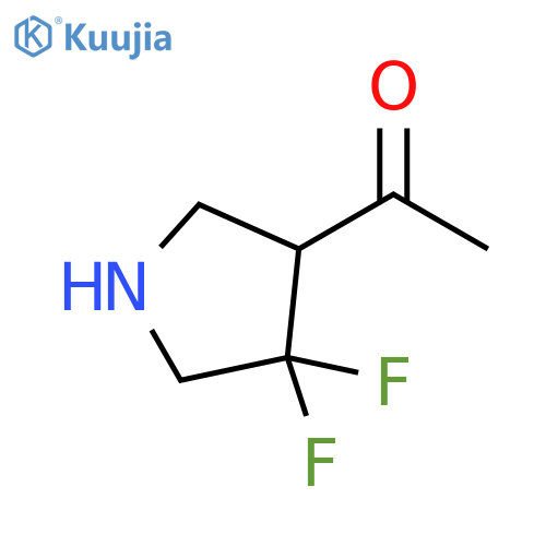 Ethanone, 1-(4,4-difluoro-3-pyrrolidinyl)- structure