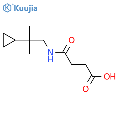 3-[(2-Cyclopropyl-2-methylpropyl)carbamoyl]propanoic acid structure