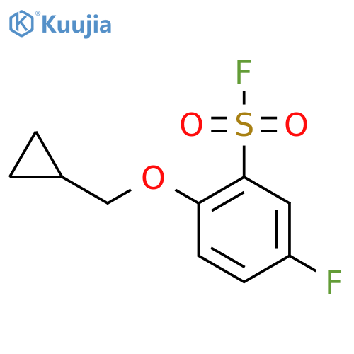 2-(Cyclopropylmethoxy)-5-fluorobenzene-1-sulfonyl fluoride structure