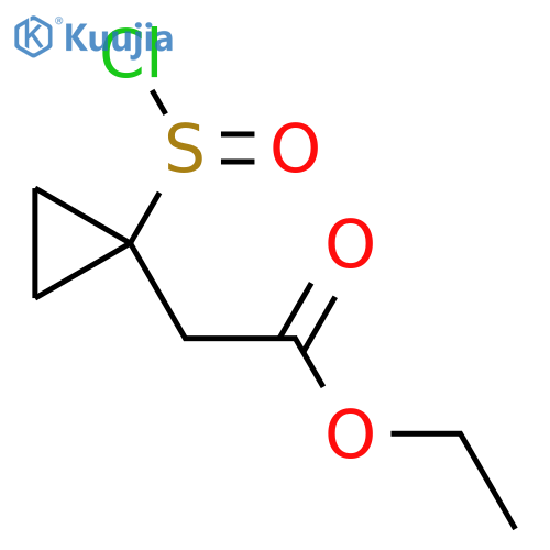 Ethyl 2-[1-(chlorosulfinyl)cyclopropyl]acetate structure