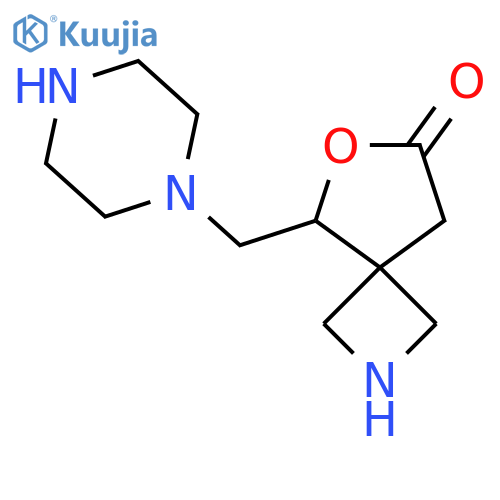 5-[(Piperazin-1-yl)methyl]-6-oxa-2-azaspiro[3.4]octan-7-one structure