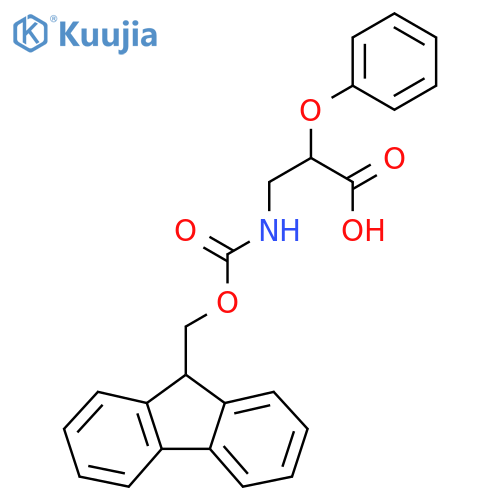 3-({[(9H-fluoren-9-yl)methoxy]carbonyl}amino)-2-phenoxypropanoic acid structure