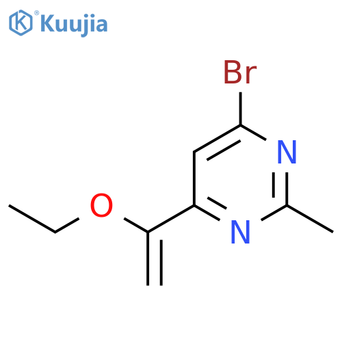4-Bromo-6-(1-ethoxyethenyl)-2-methylpyrimidine structure
