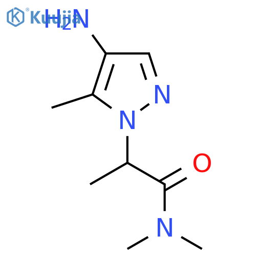 2-(4-amino-5-methyl-1H-pyrazol-1-yl)-N,N-dimethylpropanamide structure