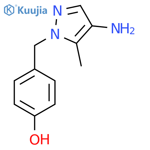 4-(4-amino-5-methyl-1H-pyrazol-1-yl)methylphenol structure