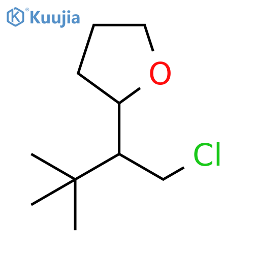 Furan, 2-[1-(chloromethyl)-2,2-dimethylpropyl]tetrahydro- structure