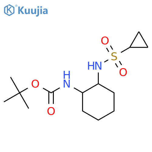 tert-butyl N-(2-cyclopropanesulfonamidocyclohexyl)carbamate structure