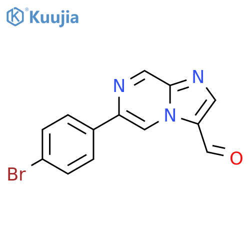 Imidazo[1,2-a]pyrazine-3-carboxaldehyde, 6-(4-bromophenyl)- structure