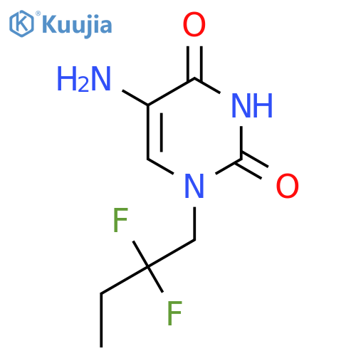 5-amino-1-(2,2-difluorobutyl)-1,2,3,4-tetrahydropyrimidine-2,4-dione structure