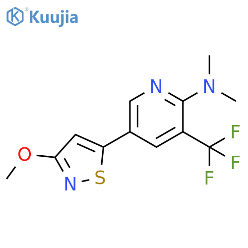 2-Pyridinamine, 5-(3-methoxy-5-isothiazolyl)-N,N-dimethyl-3-(trifluoromethyl)- structure