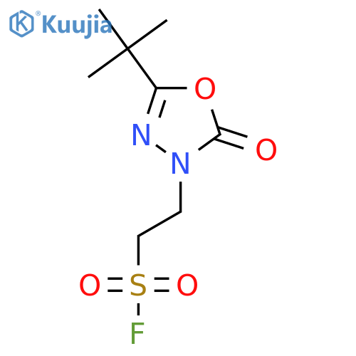 2-(5-Tert-butyl-2-oxo-2,3-dihydro-1,3,4-oxadiazol-3-yl)ethane-1-sulfonyl fluoride structure