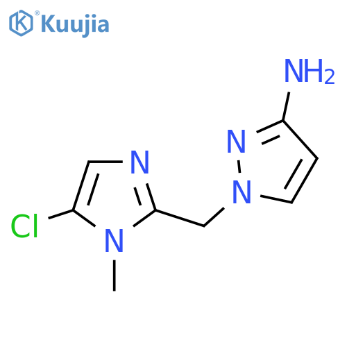1-(5-chloro-1-methyl-1H-imidazol-2-yl)methyl-1H-pyrazol-3-amine structure
