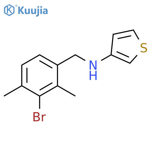 3-Thiophenamine, N-[(3-bromo-2,4-dimethylphenyl)methyl]- structure