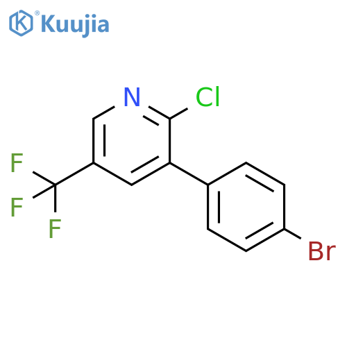 Pyridine, 3-(4-bromophenyl)-2-chloro-5-(trifluoromethyl)- structure