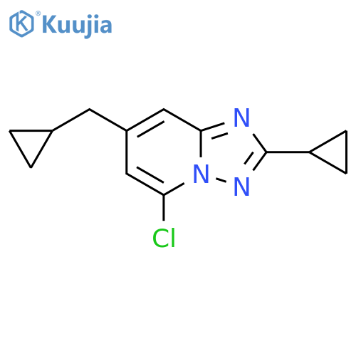 5-chloro-2-cyclopropyl-7-(cyclopropylmethyl)-1,2,4triazolo1,5-apyridine structure