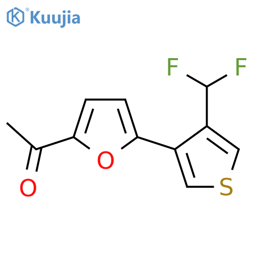 1-{5-[4-(Difluoromethyl)thiophen-3-yl]furan-2-yl}ethan-1-one structure