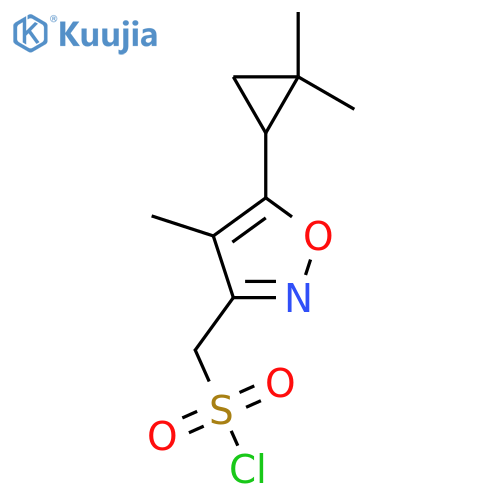5-(2,2-dimethylcyclopropyl)-4-methyl-1,2-oxazol-3-ylmethanesulfonyl chloride structure