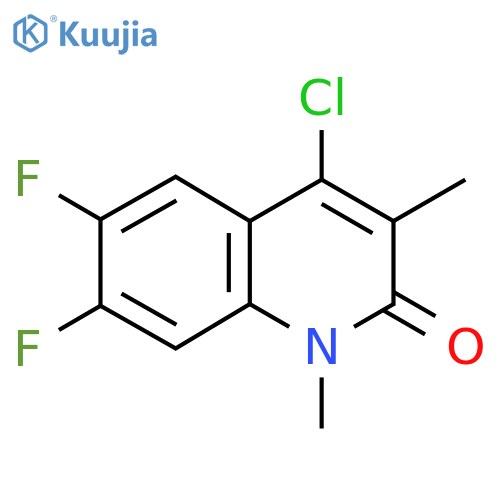 4-chloro-6,7-difluoro-1,3-dimethyl-1,2-dihydroquinolin-2-one structure