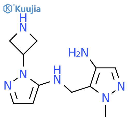 5-({1-(azetidin-3-yl)-1H-pyrazol-5-ylamino}methyl)-1-methyl-1H-pyrazol-4-amine structure