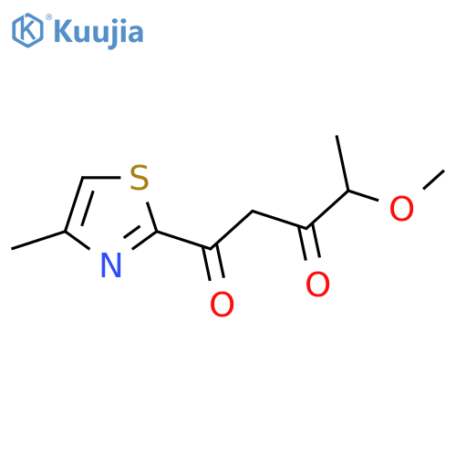 4-methoxy-1-(4-methyl-1,3-thiazol-2-yl)pentane-1,3-dione structure