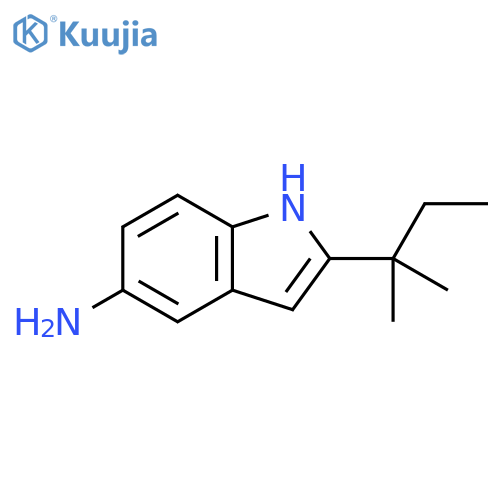 2-(2-methylbutan-2-yl)-1H-indol-5-amine structure
